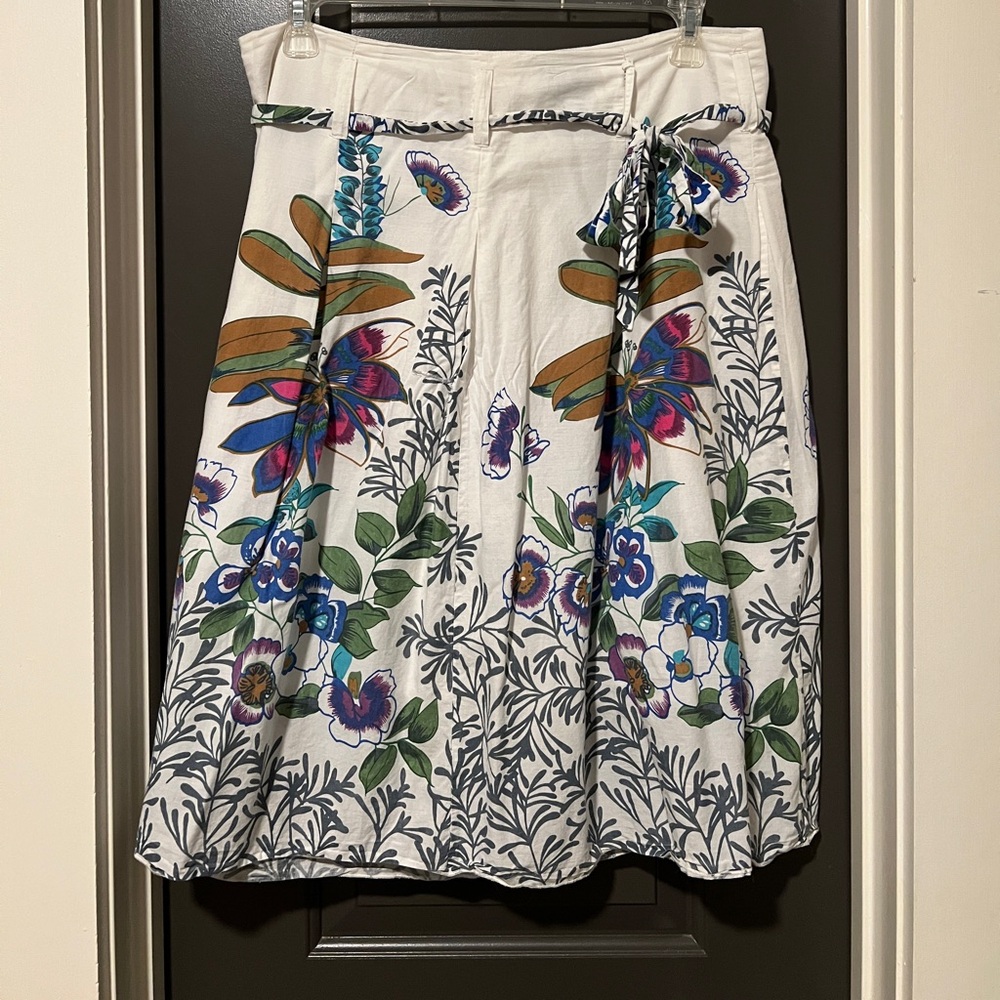 J.Peterman floral a-line midi skirt, size 12